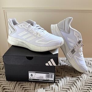 New Adidas Duramo 10 Women's Size 8 SL 2.0 White Sneaker Running Shoe HP2388